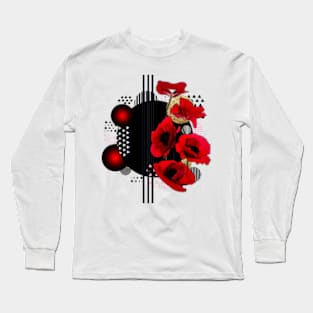 geometric poppies Long Sleeve T-Shirt